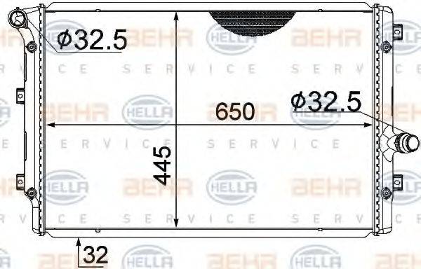 GERI 16685 Радіатор, охолодження двигуна