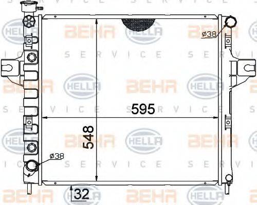 JEEP 52079428 Радіатор, охолодження двигуна