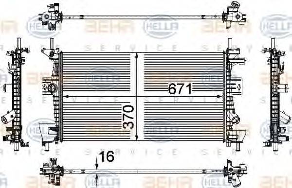 FORD BV618005AC Радіатор, охолодження двигуна