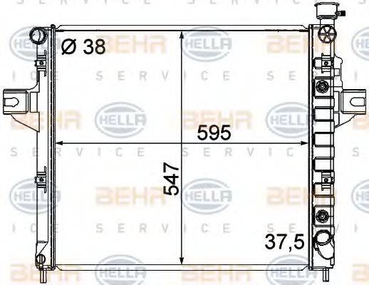 JEEP 52079425 Радіатор, охолодження двигуна