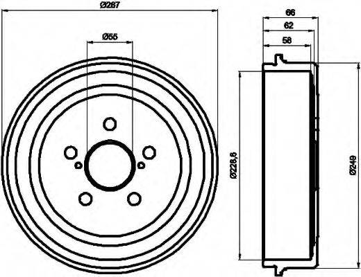 BENDIX 329350B Гальмівний барабан