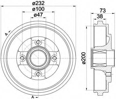 REMSA 710100 Гальмівний барабан