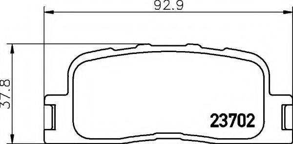 LEXUS 0446633090 Комплект гальмівних колодок, дискове гальмо