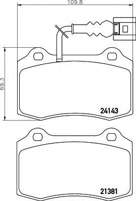VW 1ML698151 Комплект гальмівних колодок, дискове гальмо