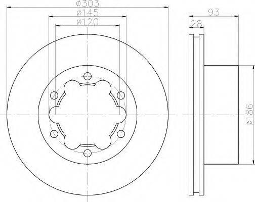 BENDIX 562487B гальмівний диск