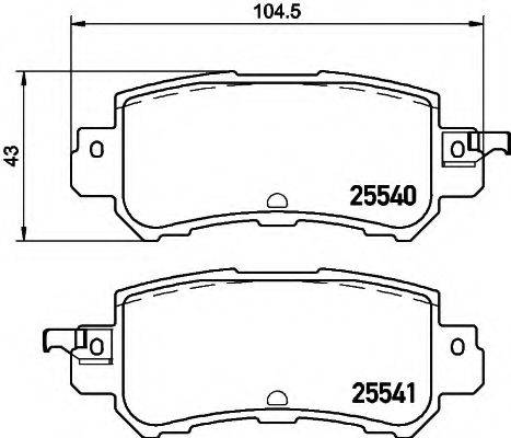 MAZDA DAY32648ZA Комплект гальмівних колодок, дискове гальмо