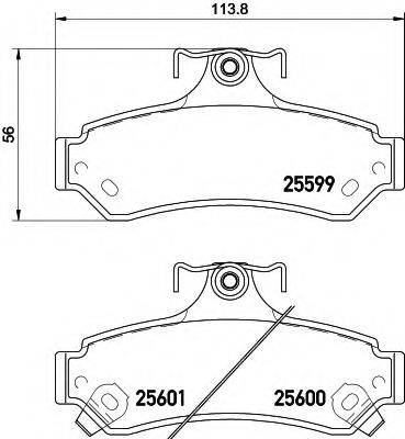 HELLA 25601 Комплект гальмівних колодок, дискове гальмо