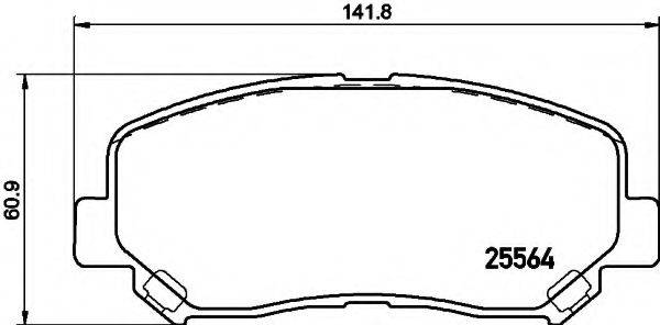 MAZDA K0Y1-33-23Z Комплект гальмівних колодок, дискове гальмо