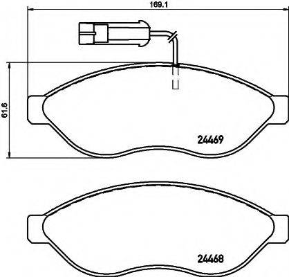 FIAT 77366017 Комплект гальмівних колодок, дискове гальмо