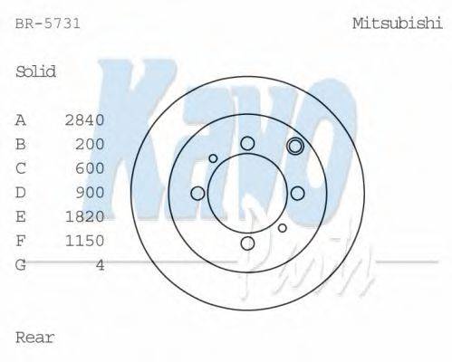 KAWE 37821 гальмівний диск