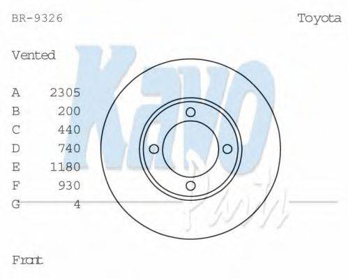 KAWE 37459 гальмівний диск