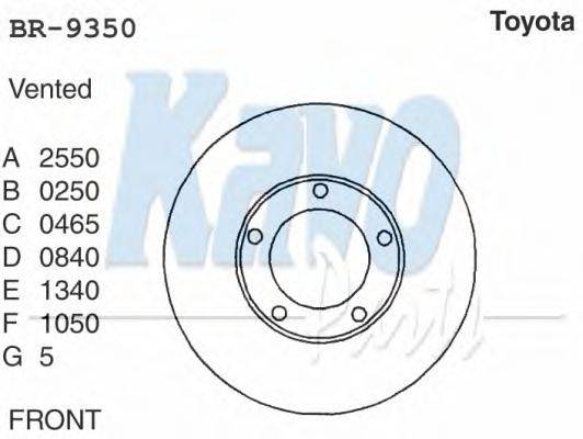 KAWE 37733 гальмівний диск