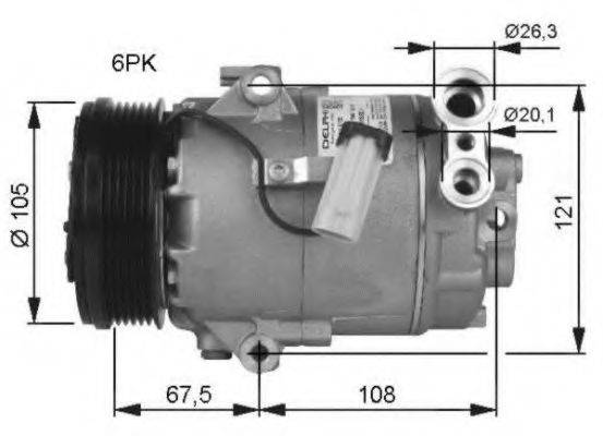 OPEL R1580056 Компресор, кондиціонер