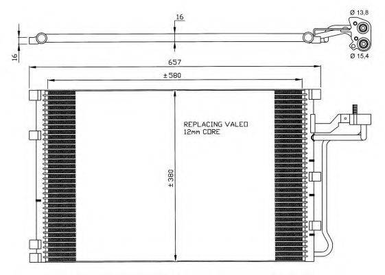 VALEO CA2003 Конденсатор, кондиціонер