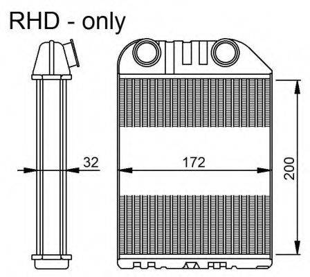 NRF 54286 Теплообмінник, опалення салону