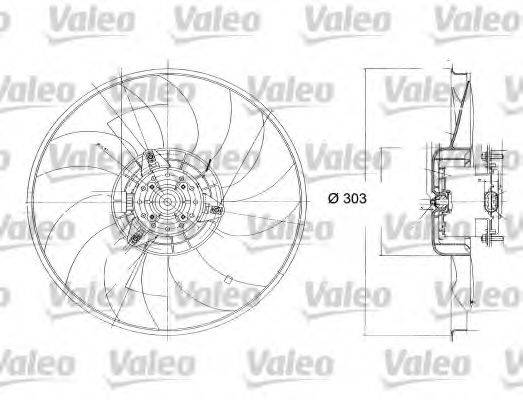 VALEO MF1011 Вентилятор, охолодження двигуна