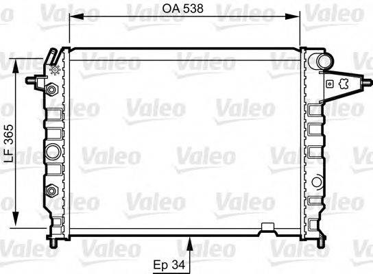 VALEO RC1036 Радіатор, охолодження двигуна