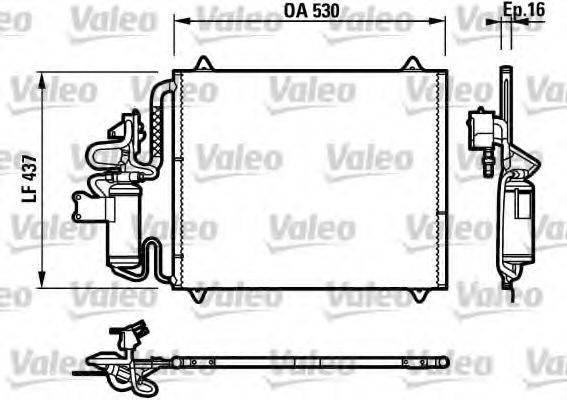 VALEO CA1251 Конденсатор, кондиціонер