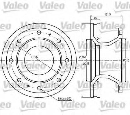 VALEO DF928 гальмівний диск