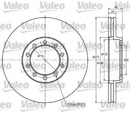 VALEO DF952 гальмівний диск