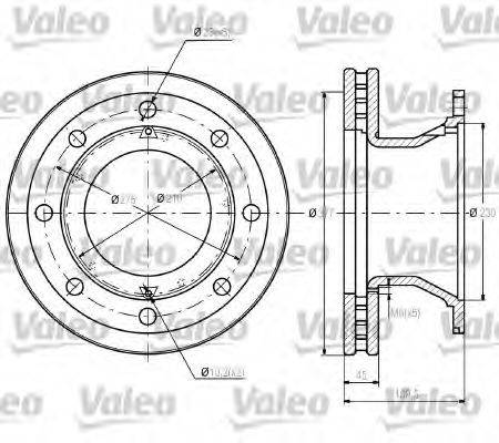VALEO 187100 гальмівний диск