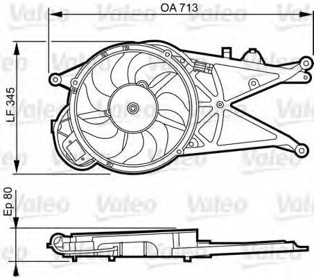 OPEL 1314548 Вентилятор, охолодження двигуна