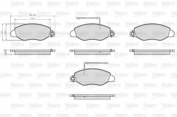 VALEO 23432 Комплект гальмівних колодок, дискове гальмо