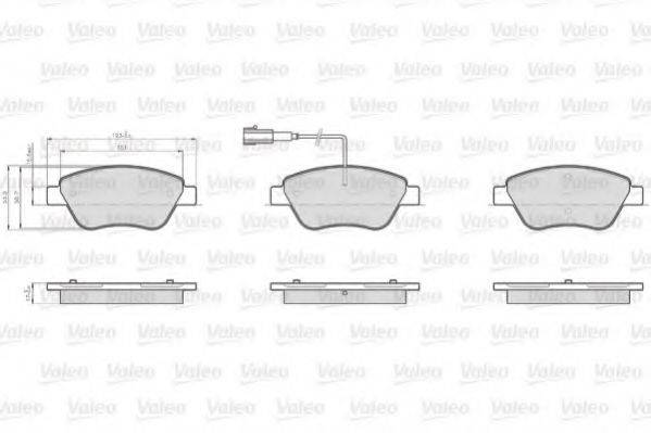 VALEO 23705 Комплект гальмівних колодок, дискове гальмо