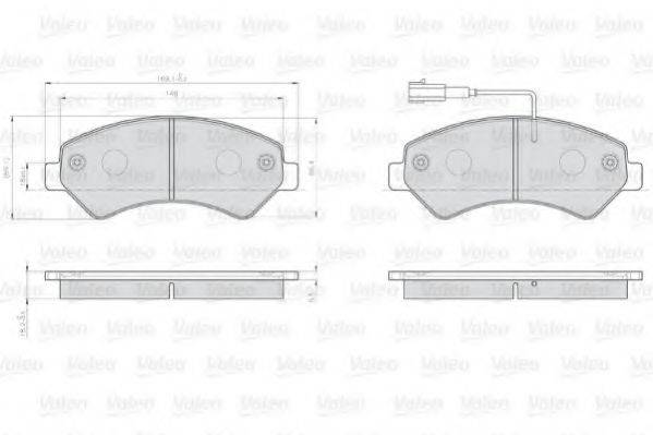 VALEO 24466 Комплект гальмівних колодок, дискове гальмо