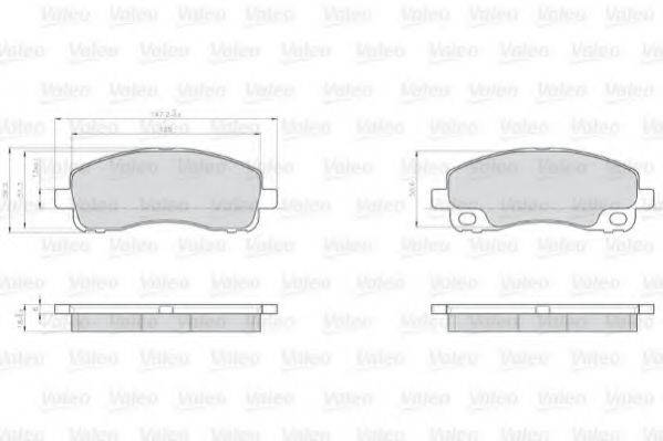 VALEO 29238 Комплект гальмівних колодок, дискове гальмо
