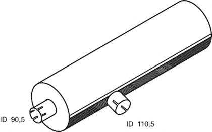 DINEX 68302 Середній/кінцевий глушник ОГ