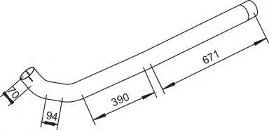 DINEX 53106 Труба вихлопного газу