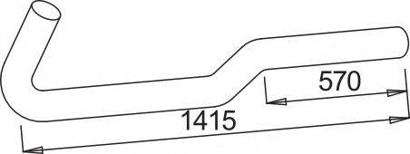 DINEX 70183 Труба вихлопного газу