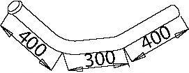 DINEX 50191 Труба вихлопного газу