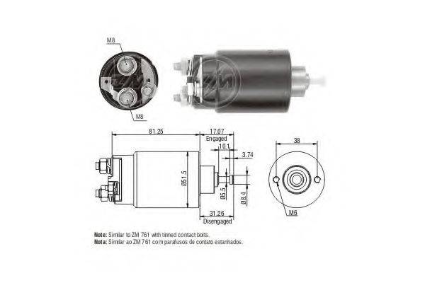 MOTORCRAFT SW 2507 Тягове реле, стартер