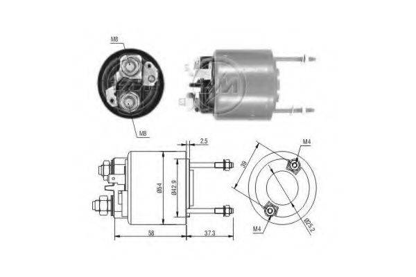 VALEO 106143 Тягове реле, стартер