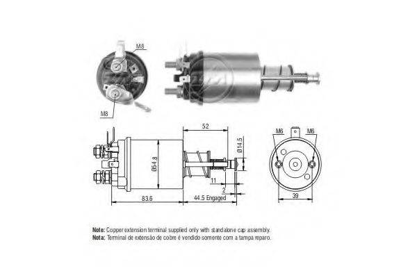 LUCAS 26266 Тягове реле, стартер