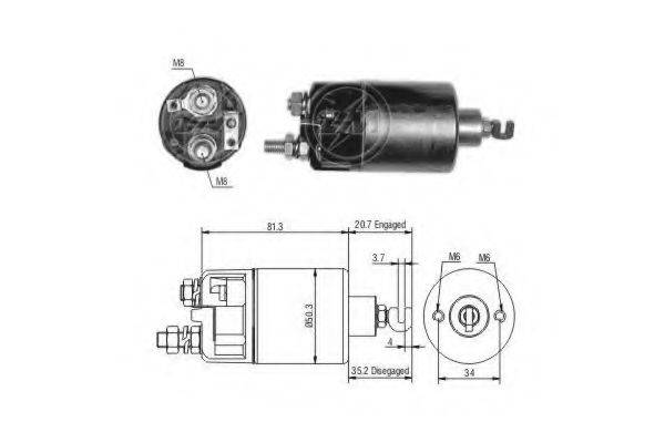MAZDA 0221-23-764 Тягове реле, стартер