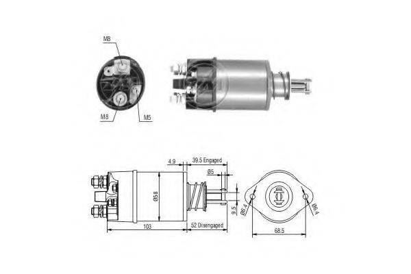 PRESTOLITE ELECTRIC 230274 Тягове реле, стартер