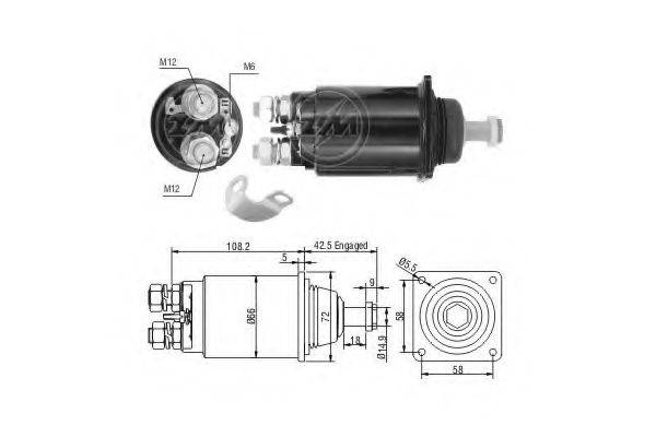 ERA 831 Тягове реле, стартер