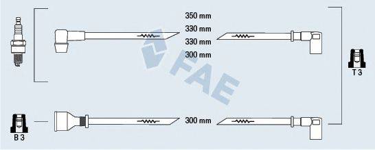 UNIPART GHT 184 Комплект дротів запалювання