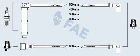 UNIPART GHT 260 Комплект дротів запалювання