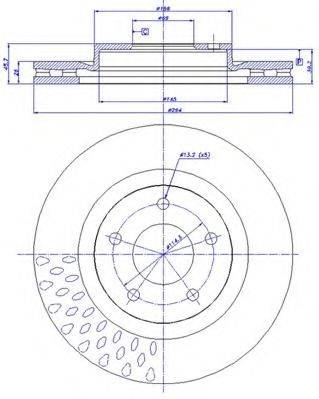 CAR DDF 1624 гальмівний диск