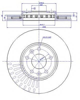 CAR DDF 1726 гальмівний диск