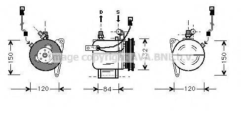 AVA QUALITY COOLING BWK049 Компресор, кондиціонер