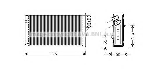 AVA QUALITY COOLING RE6014 Теплообмінник, опалення салону