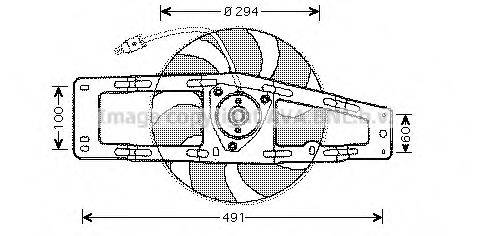 USN K-RT7535 Вентилятор, охолодження двигуна