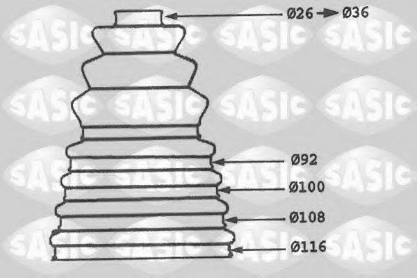 SASIC 1904010 Комплект пильника, приводний вал