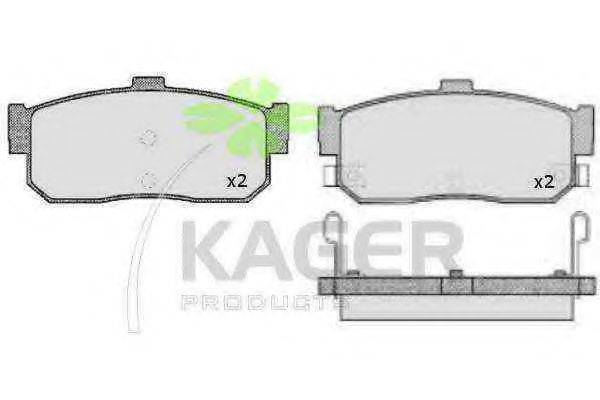 KAGER 21713 Комплект гальмівних колодок, дискове гальмо