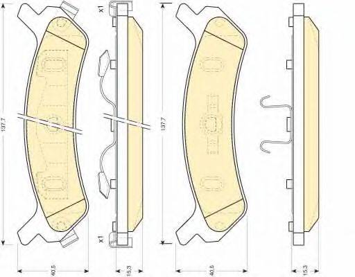 GIRLING 21771 Комплект гальмівних колодок, дискове гальмо